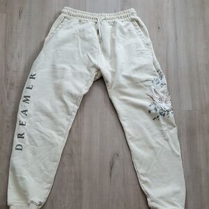 Cream Sweatpants with Dreamer Print